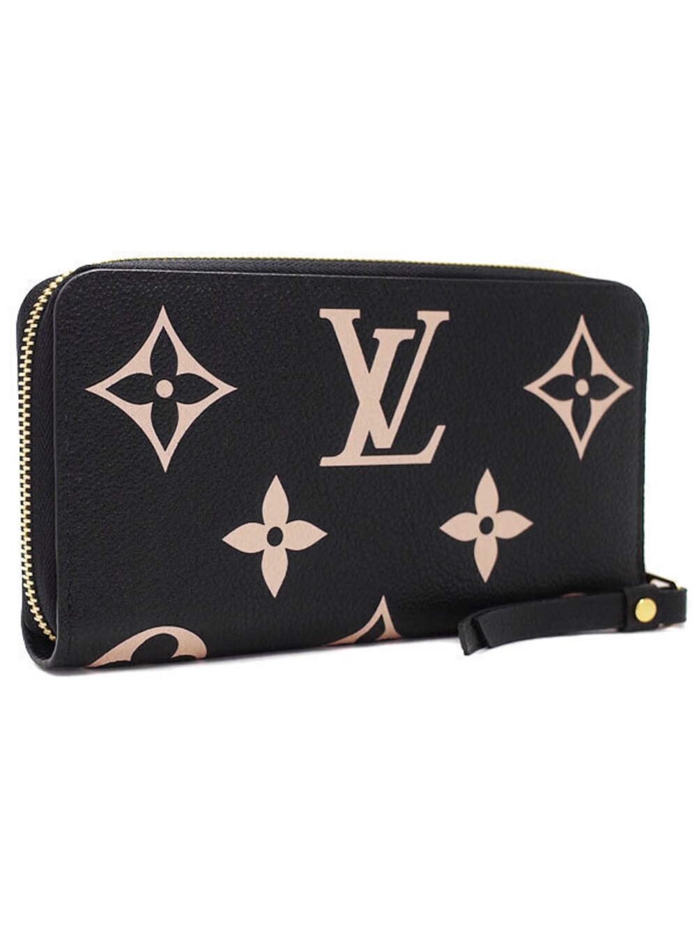 Louis Vuitton Wallet Long Round Bicolor Zipper Zippy Monogram Empreinte Brown